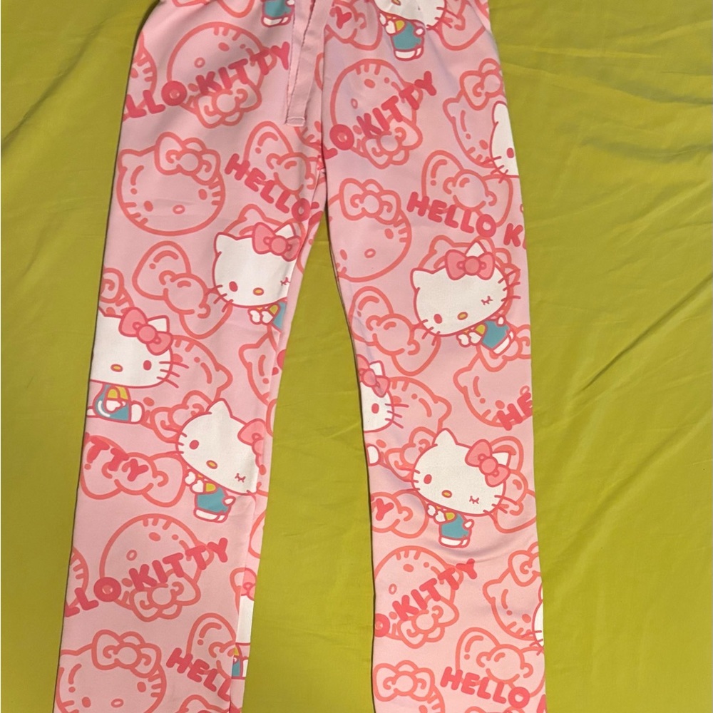 Hello Kitty Kids Pajama Bottoms in Pink and White
